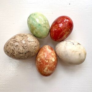 Set of Decorative Stone Eggs